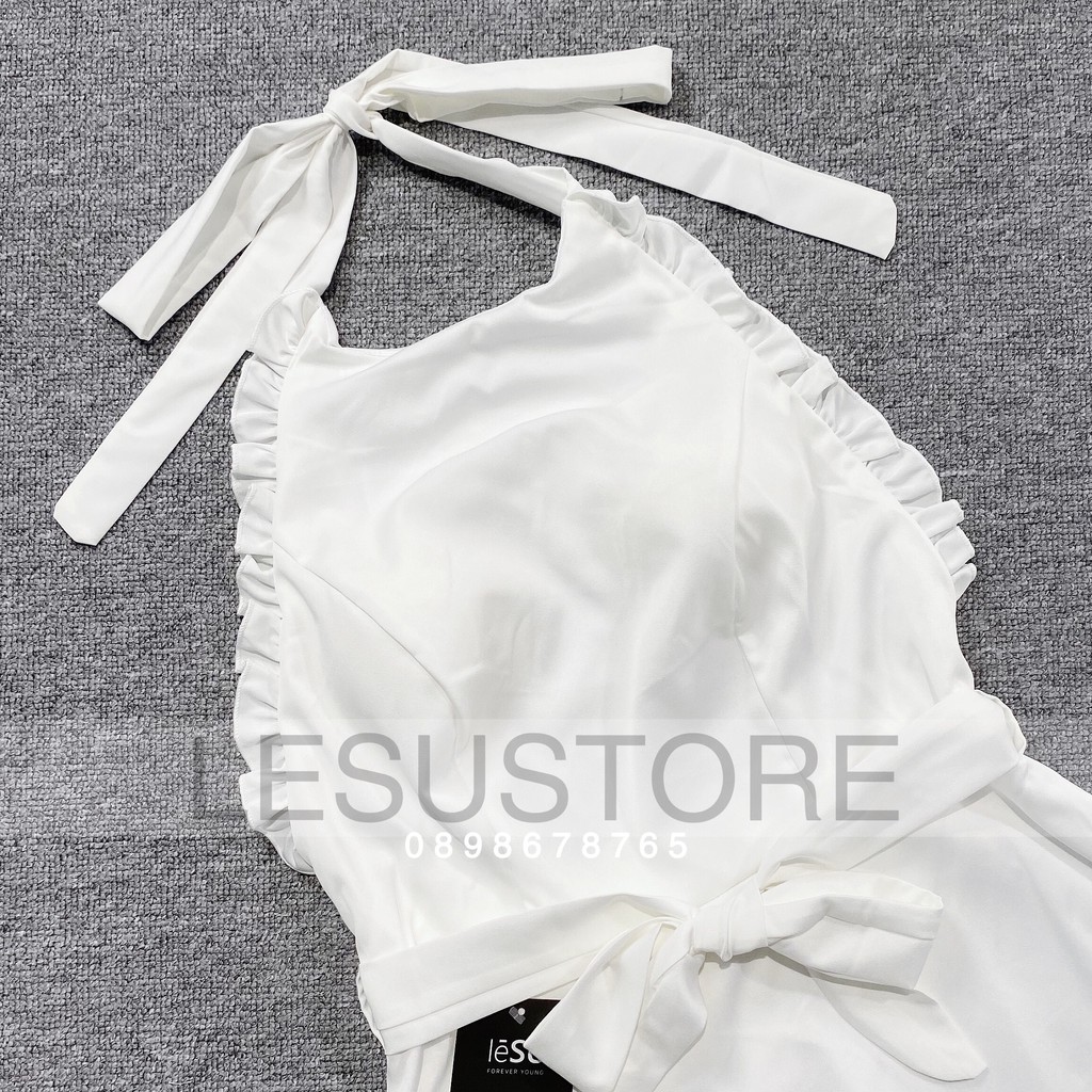 ẢNH TỰ CHỤP Đầm yếm xòe 2 tầng hở lưng