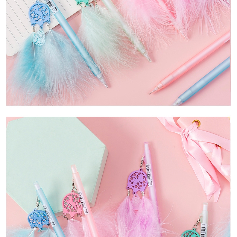 Bút Chì Cơ A836 Họa Tiết Công Chúa Lông Vũ Dễ Thương Cho Nữ