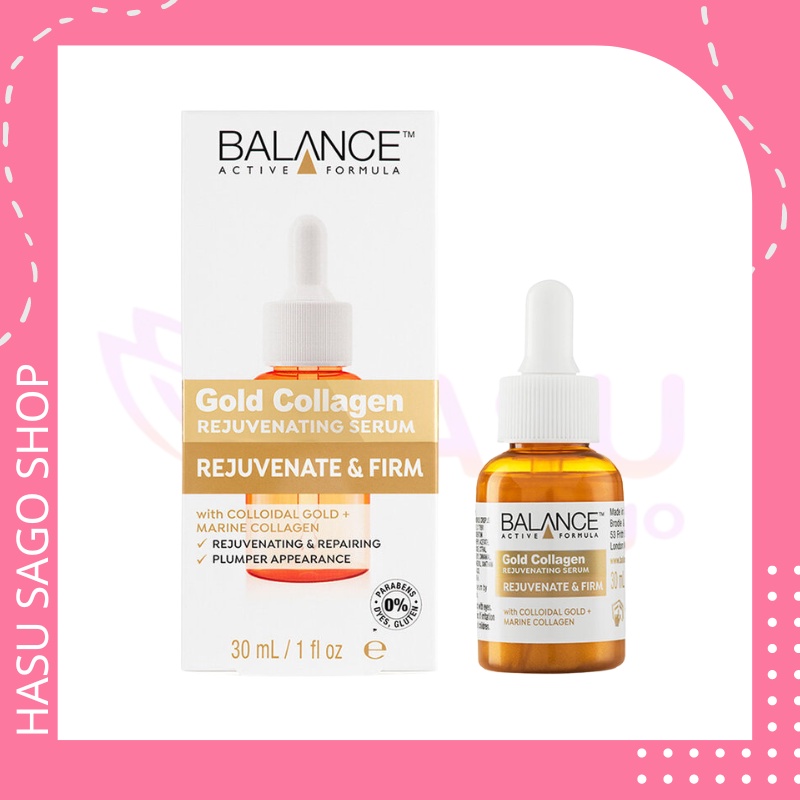 Tinh Chất Balance Active Formula Trẻ Hoá, Tái Tạo Da 30ml Gold Collagen Rejuvenating Serum