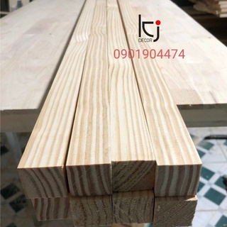 [KID101] - combo 5 thanh gỗ thông vuông 3x3cm dài 1m5 láng mịn 4 mặt