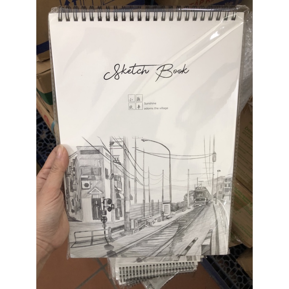 Sổ vẽ phác thảo Deli 100gsm 40 tờ  lò xo kép B5, A4, A3 - sketchnote - 73627 / 73628 / 73633- Diệp Lạc