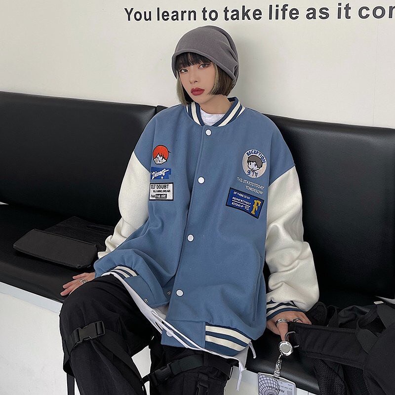 Áo Khoác Bomber Nam Nữ Takkep Cúc Bấm Hot Hit Freesize, HOT, Cầu Vồng | BigBuy360 - bigbuy360.vn