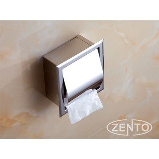 Lô giấy vệ sinh âm tường inox Zento HC1258