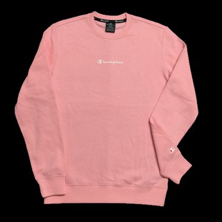 Áo nỉ sweater unisex Champion Script Logo Crew Sweatshirt màu hồng nhạt 215178   389413/389413