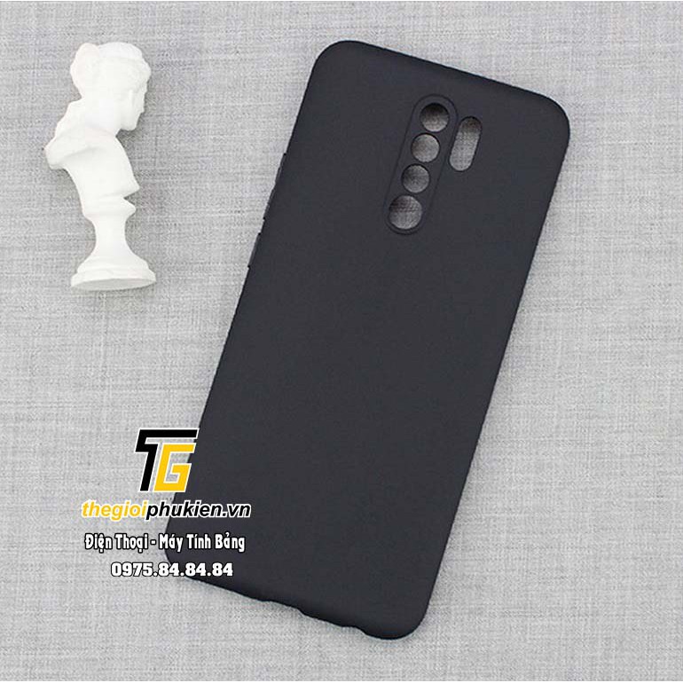 Ốp lưng silicon màu đen Xiaomi Redmi 9 siêu mỏng