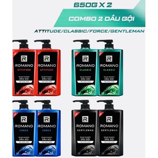 [ROMANO] Combo Dầu gội và Sữa tắm cao cấp hương nước hoa Romano 650g/chai