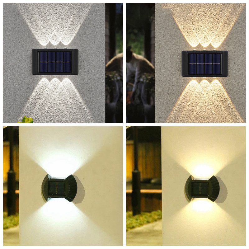 Đèn năng lượng mặt trời sân vườn không thấm nước Đèn cảm ứng chuyển động Đèn treo tường