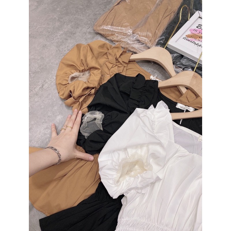 [Hàng Đẹp] Áo Tay Bồng Bèo Vai 3 Màu, Áo Nữ Chun Eo Tay Phồng Siêu Xinh Có Ảnh Thật Kèm Video | BigBuy360 - bigbuy360.vn