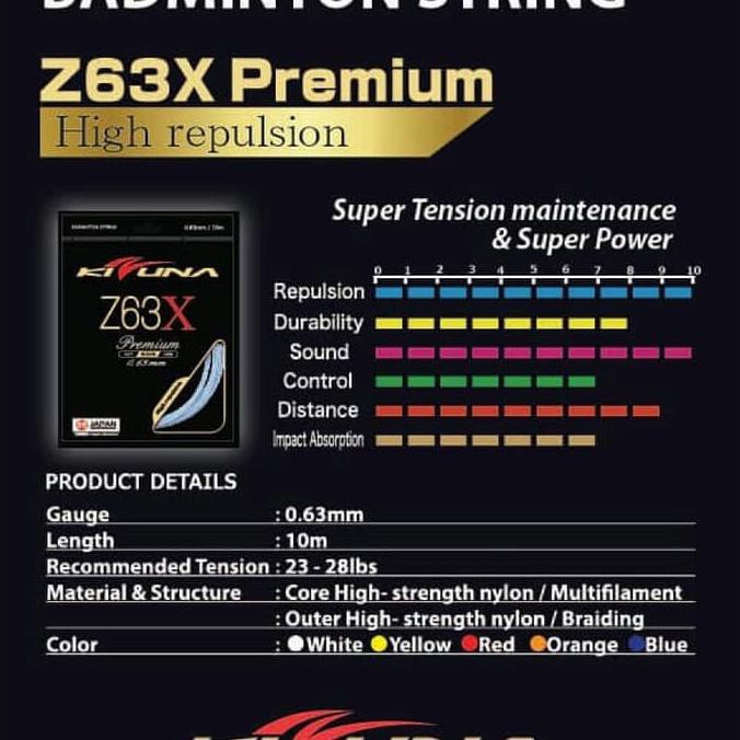 Dây cước căng vợt Kizuna Z63, Z63 X