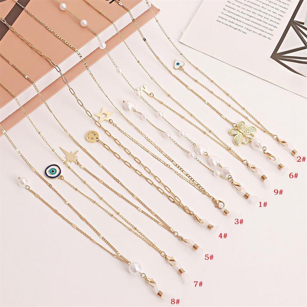 Dây Đeo Mắt Kính Đính Ngọc Trai Có Thể Điều Chỉnh Dành Cho Nữ