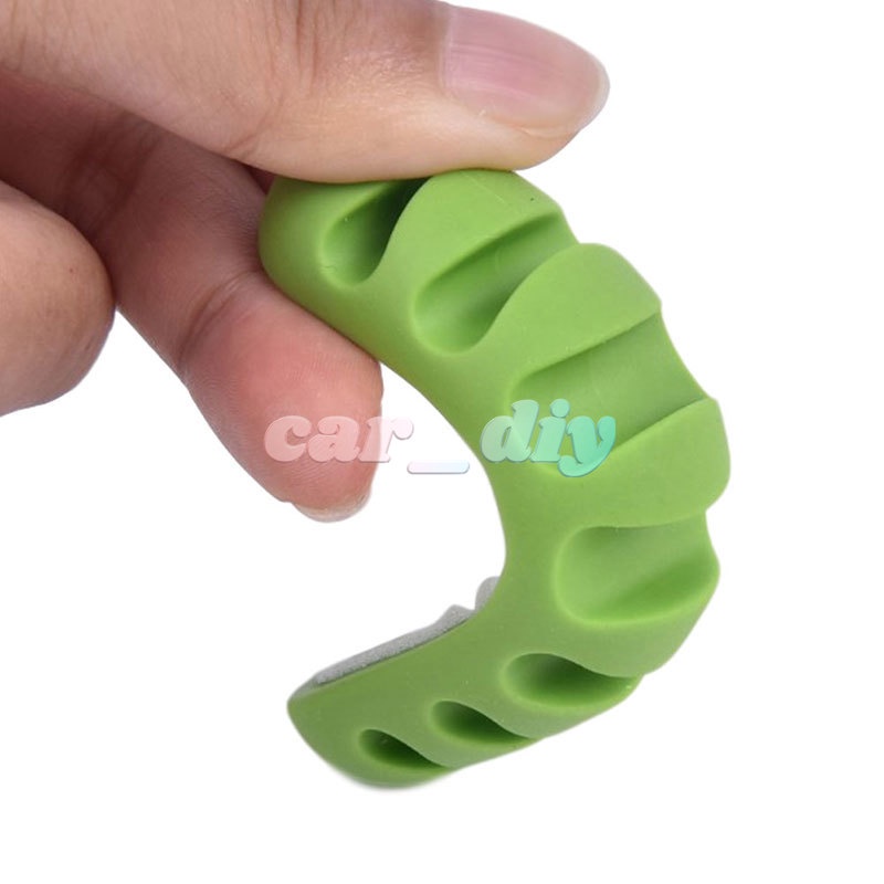 Kẹp Cố Định Dây Cáp Sạc USB Bằng Silicone Tự Dính Tiện Lợi Dành Cho Xe Hơi / Nhà Cửa