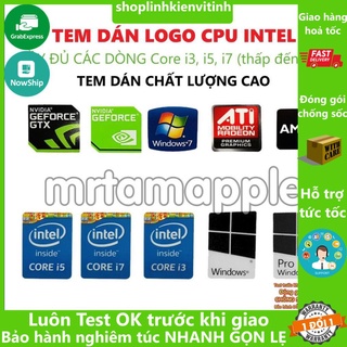 (STICKER) TEM LOGO INTEL CORE I3 I5 I7 I9 GEN2 GEN 3 GEN 4 GEN5 GEN 6 GEN 7 GEN 8 GEN 9 GEN 10 DÁN MÁY TÍNH LAPTOP