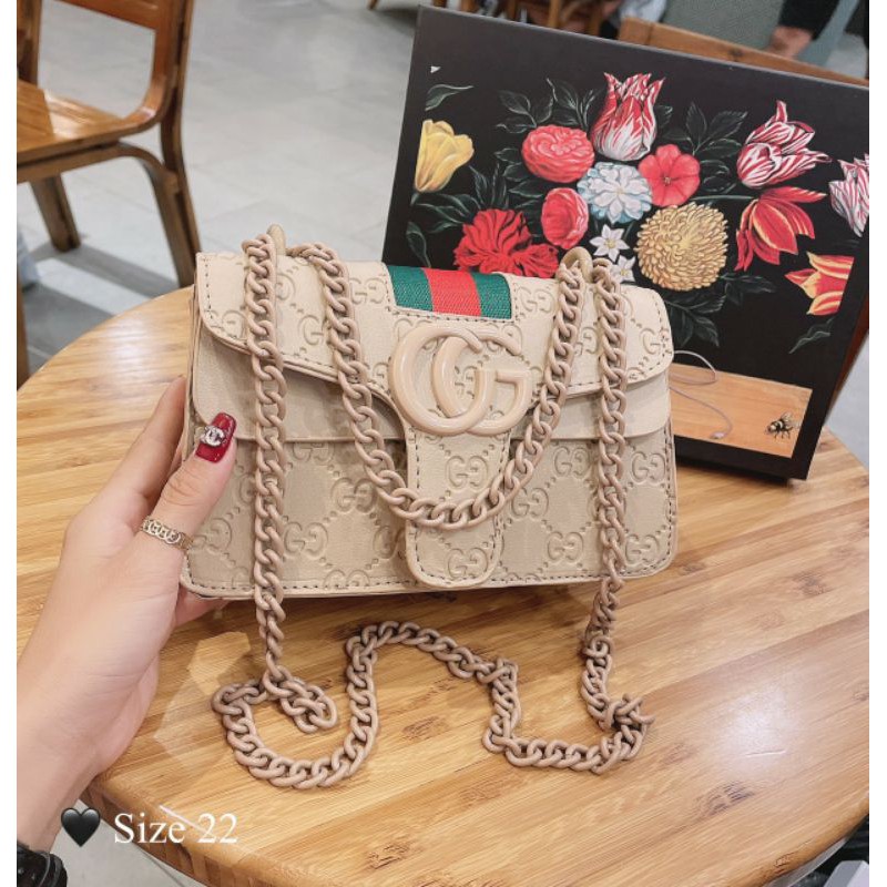 SALE 15/05 Túi xách nữ thời trang day logo full màu túi HP04 | BigBuy360 - bigbuy360.vn