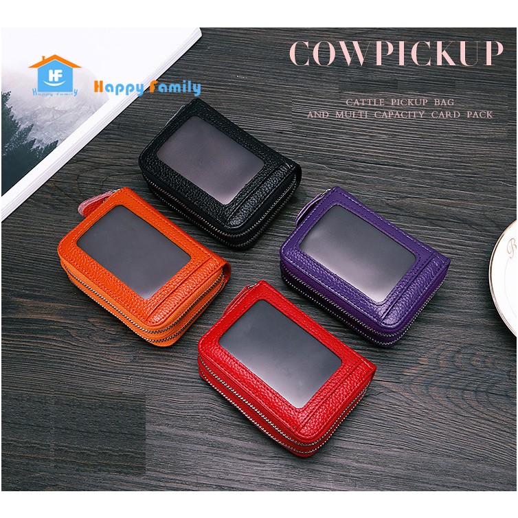 Ví bóp mini da để card nhiều ngăn cao cấp