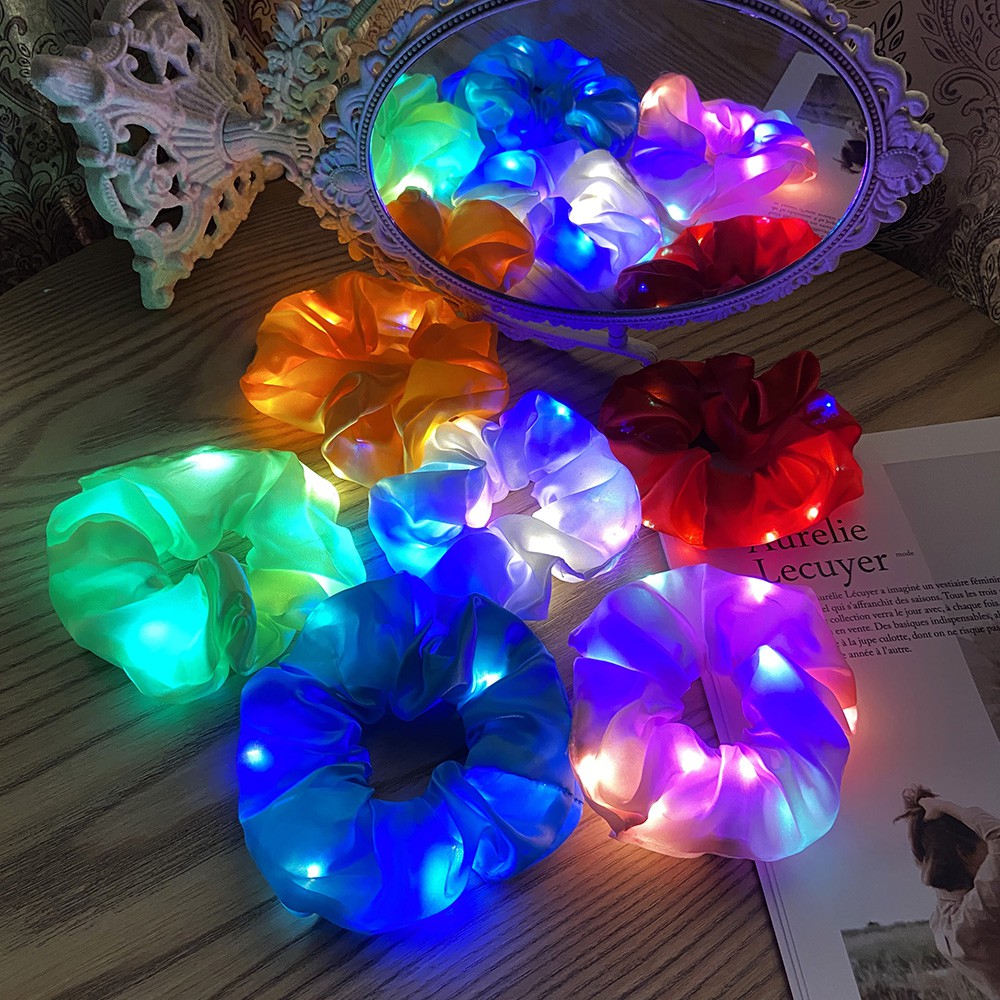 Dây buộc tóc gắn đèn LED nhiều màu độc đáo cho nữ