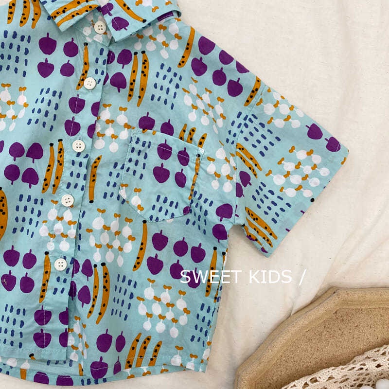 Bộ Áo Sơ Mi Cotton Tay Ngắn Và Quần Ngắn Phong Cách Hàn Quốc Thời Trang Mùa Hè Cho Bé Trai Và Gái