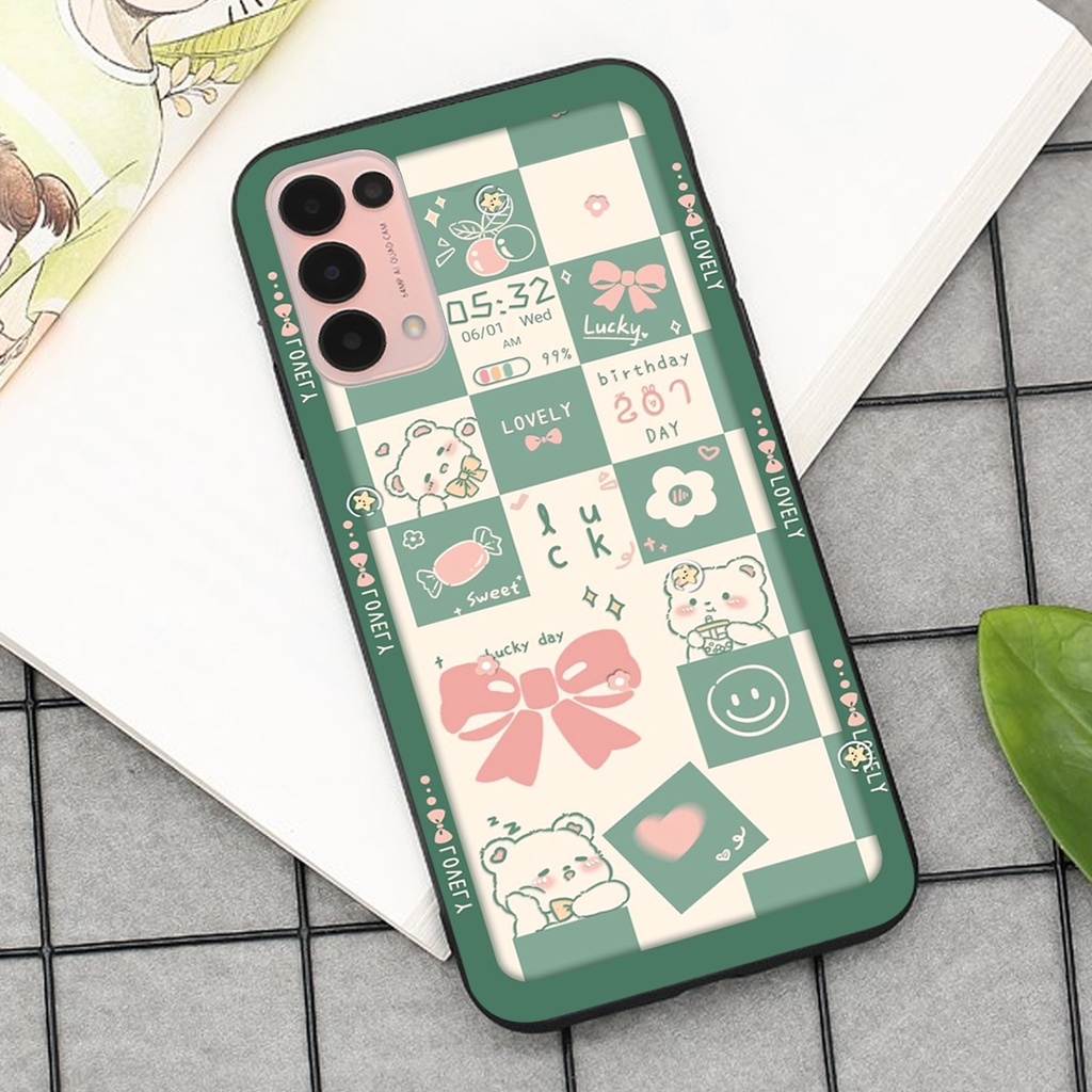 Ốp lưng Oppo RENO 5 in hình cao cấp mẫu kẻ caro,mikenbe@r siêu hot