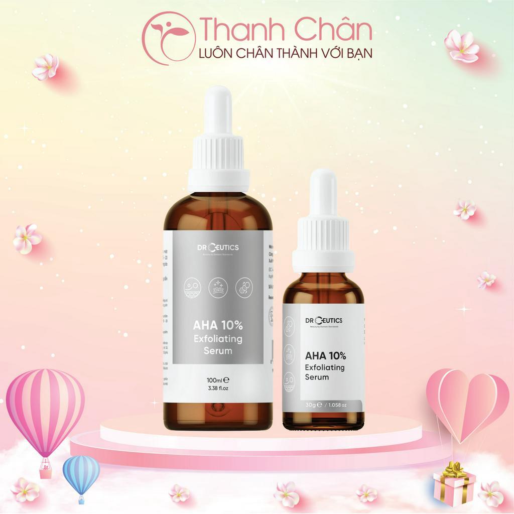 Dung Dịch AHA DrCeutics AHA 10% Exfoliating Serum 30g, Tẩy Da Chết Làm Sáng Da