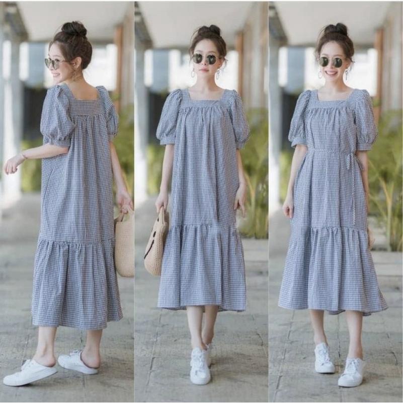 Đầm Nhung Thổ Cẩm Màu Trơn Thời Trang Năm Mới 2021 Dành Cho Nữ Tuổi Teen (Dress 0117) Ukq