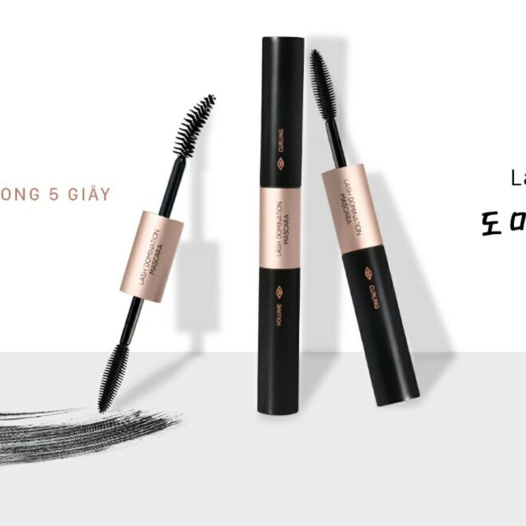 Mascara 2 Đầu Làm Dài &amp; Cong Mi Vacosi Natural Lash Domination 10g