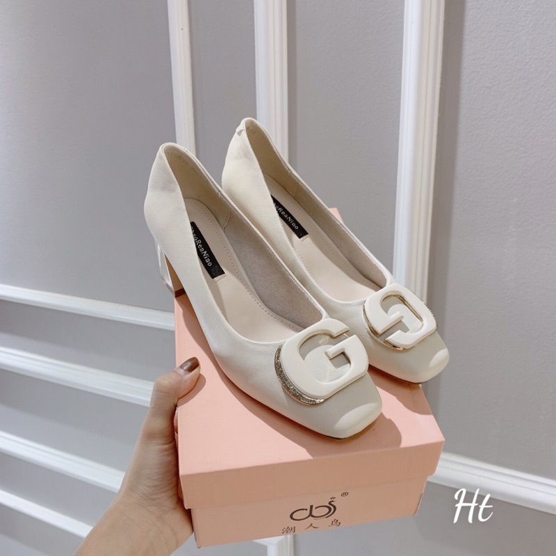 ❄️ Giày cao gót vuông 7cm❄️ HÀNG QUẢNG CHÂU FULL BOX