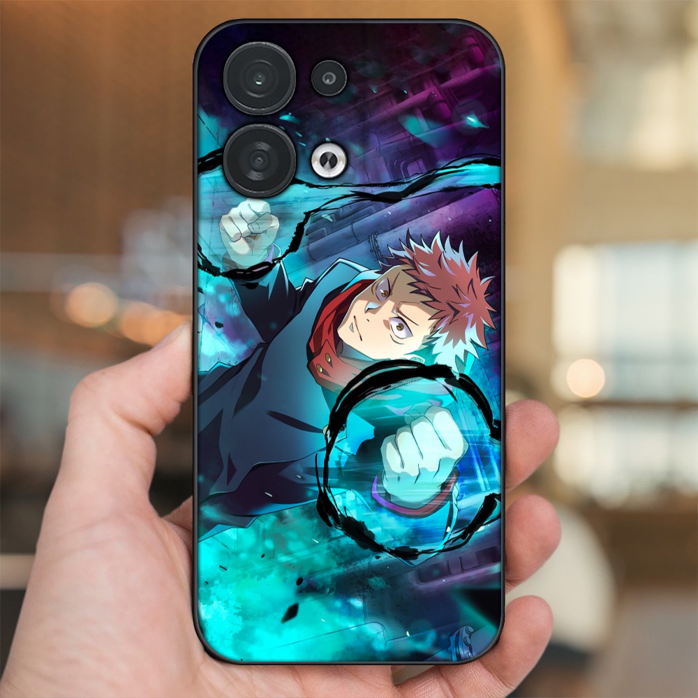 Ốp lưng Oppo Reno 8 5G viền đen in hình Yuji Jujutsu Kaisen