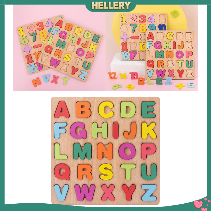 Đồ Chơi Xếp Hình Chữ Cái ABC Bằng Gỗ Giáo Dục Phát Triển Trí Tuệ