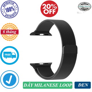 Dây đồng hồ Apple Watch Milanese Loop đen