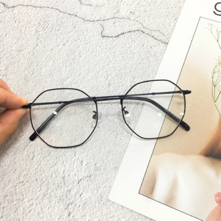 Kính 0 độ gọng LỤC GIÁC mẫu mới hot trend