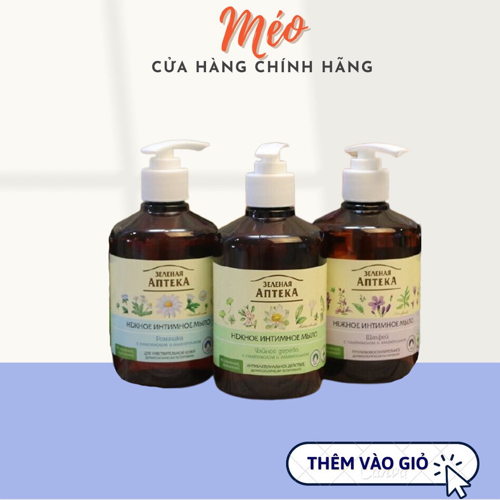 Dung dịch vệ sinh Apteka Nga [ CHÍNH HÃNG 100%] (3 mùi) 370ml - Dạng Gel - Chăm sóc &quot;cô bé&quot;sạch thơm mỗi ngày