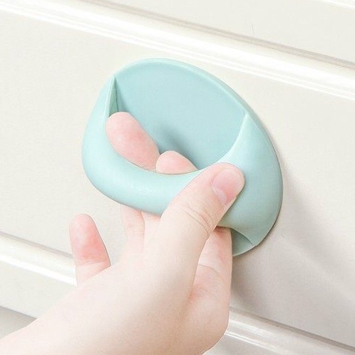 Tay nắm cửa tủ cửa phòng cửa sổ loại dán tiện lợi, tay nắm cửa kính nắp bồn cầu đa năng