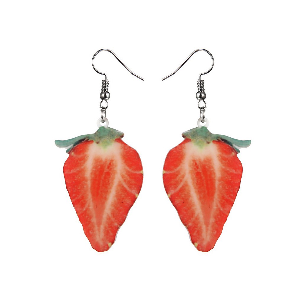 Đôi hoa tai kiểu trái cây phong cách Hàn Quốc xinh xắn cho nữ