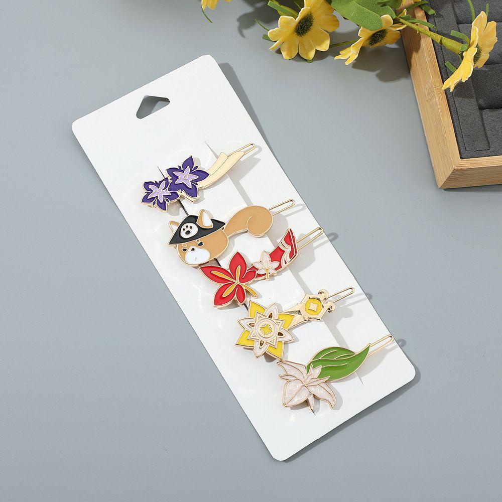 Kẹp Tóc Đính Hạt Hình Anime Gorou Kazuha Albedo Làm Quà Tặng Cho Bạn Gái