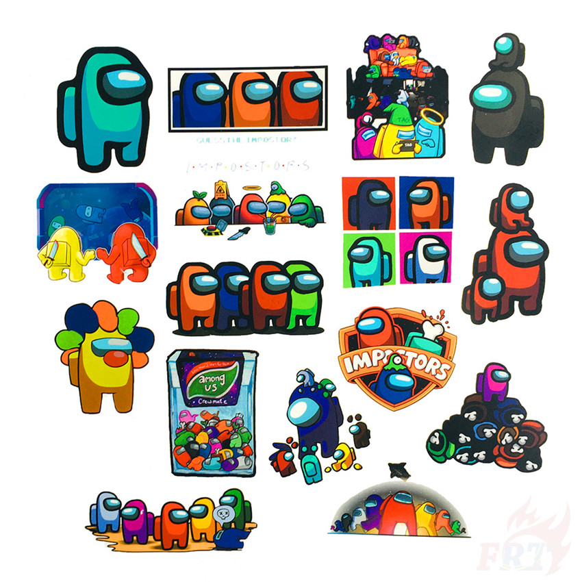 Set 50 hình dán họa tiết trò chơi Among Us - Series 05 chống nước hợp thời trang DIY