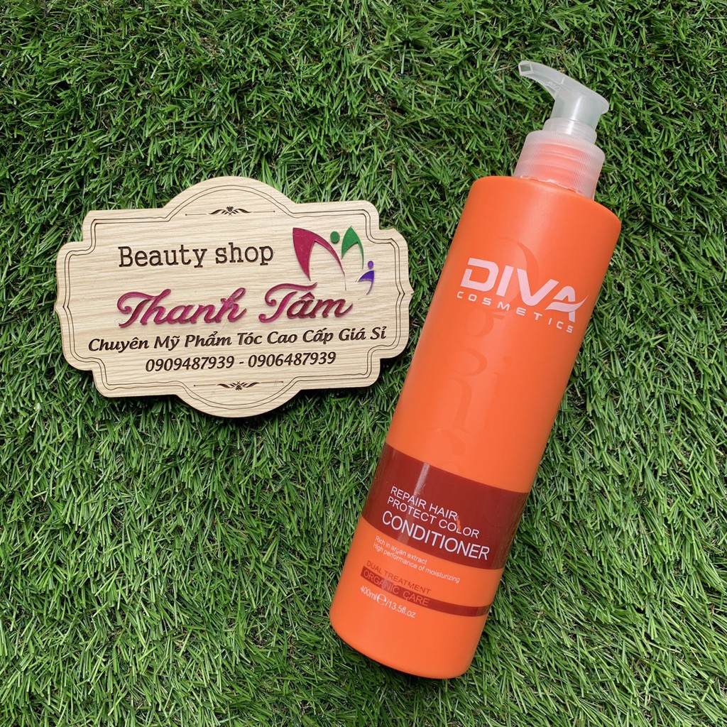 (MẪU MỚI 2019) Dầu gội xả DIVA ORGANIC CARE phục hồi và bảo vệ màu nhuộm 500mlx2