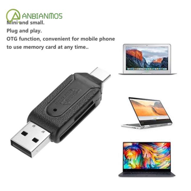 Portable High Speed 480Mbps OTG USB2.0 Type-C USB 3.1 Memory Card Reader for SD TF Micro SD Card