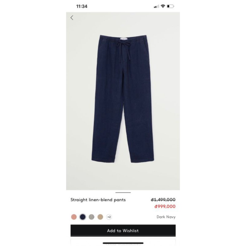 Quần nữ baggy linen