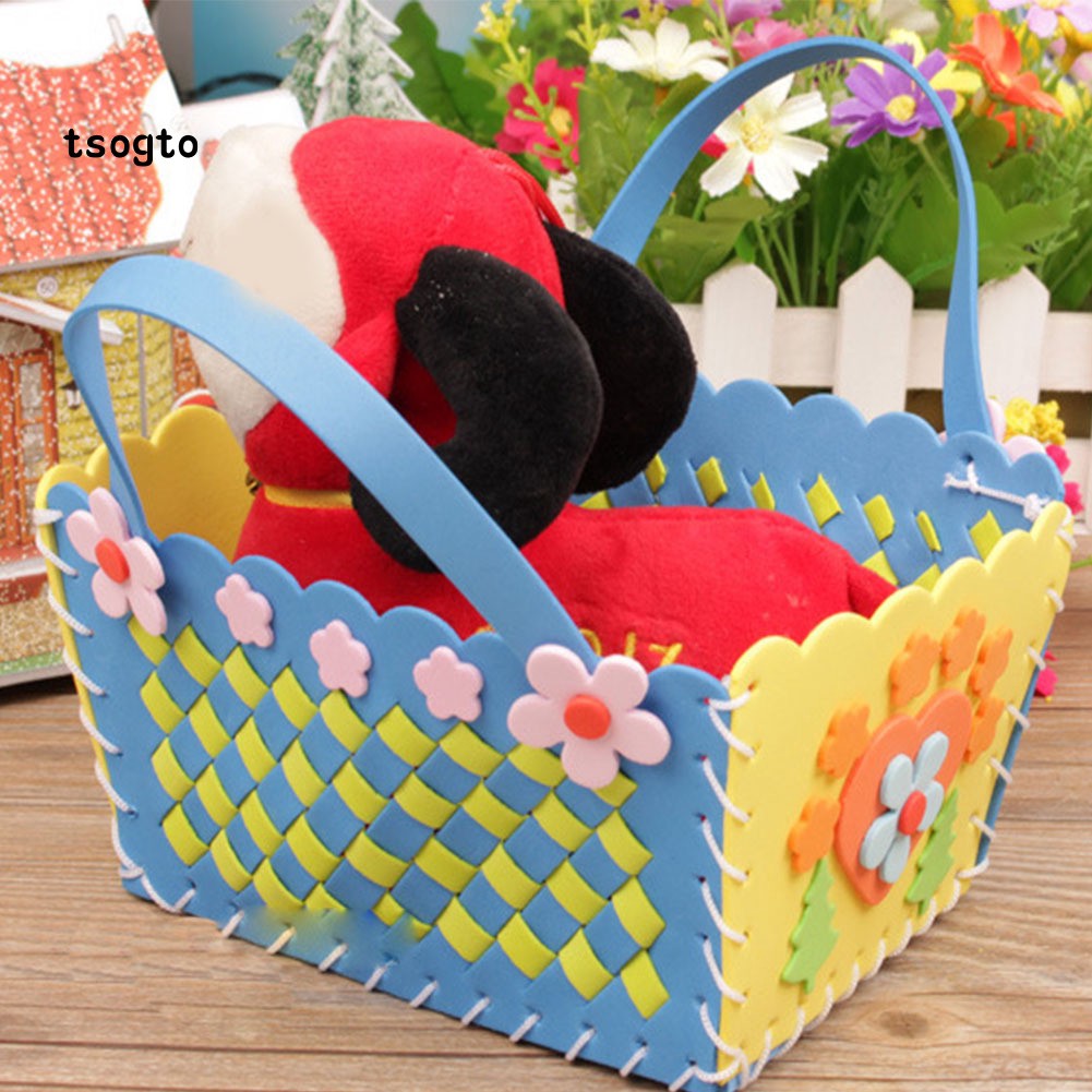 Giỏ Hoa Handmade Dễ Thương Dùng Để Đựng Đồ Chơi Cho Bé