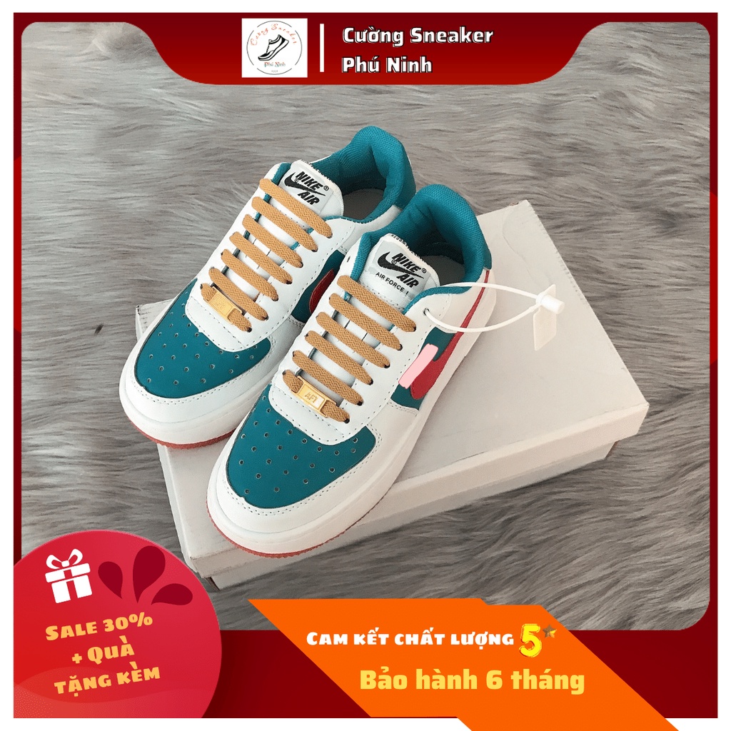 Giầy thể thao nam nữ nike gucci màu xanh đỏ, af1 gc giày sneaker full size 2022