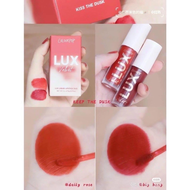 SET SON COLOURPOP LUX VELVET - KISS THE DUSK ĐỦ MÀU