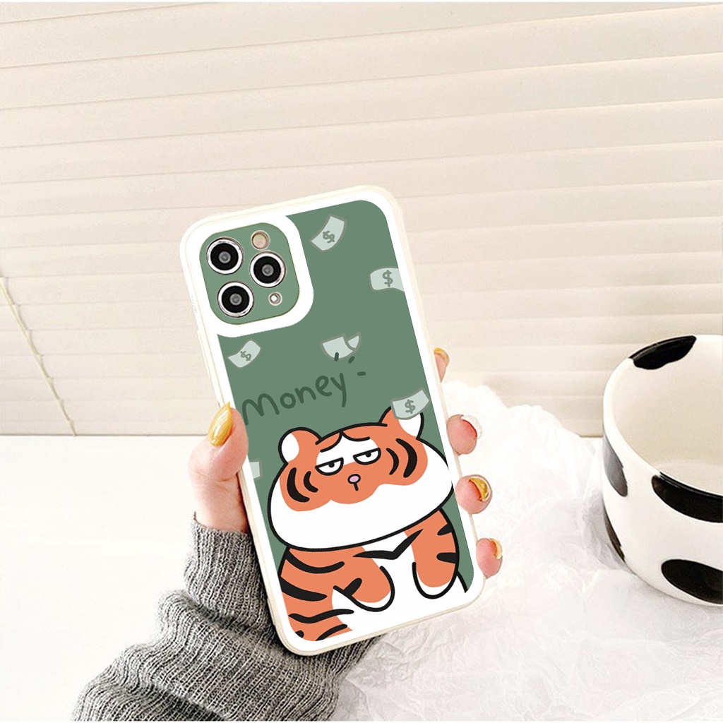 Ốp lưng iphone cạnh vuông lỗ camera tiger money 6/6splus/7/7plus/8/8plus/x/xr/xs/11/12/13/pro/max/plus/promax g21