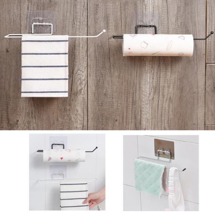 Giá Treo Cuộn Giấy Vệ Sinh - Treo Khăn - Treo Cuộn Màng Bọc Đồ Ăn Dán Tường