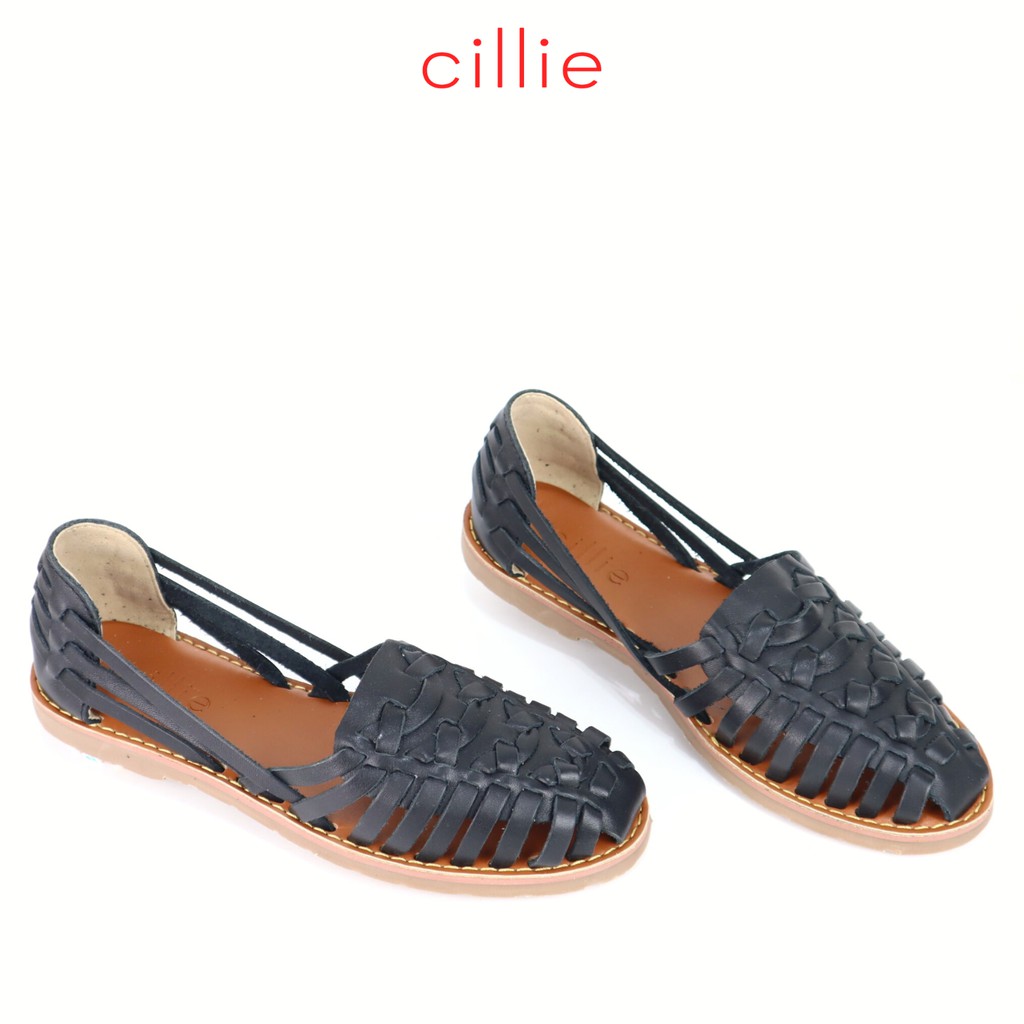 Giày búp bê rọ da thật Cillie 1067