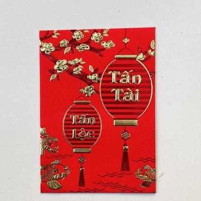 Combo 6 bao lì xì tết 12cm x 8cm nhiều mẫu mã hàng chất lượng cao