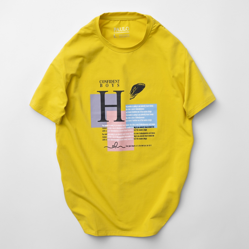 Áo thun nam cổ tròn PAULO HIKO vải Cotton lạnh co giãn,dày dặn, form Regular Fit | BigBuy360 - bigbuy360.vn