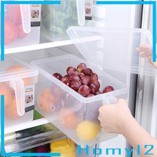 Refrigerator Storage Box Food Container Kitchen Organizer Freezer Bin with Lid