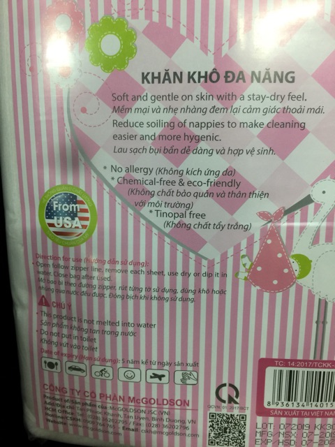 KHĂN VẢI KHÔ ĐA NĂNG 350 Gram ( HÀNG CÔNG TY)