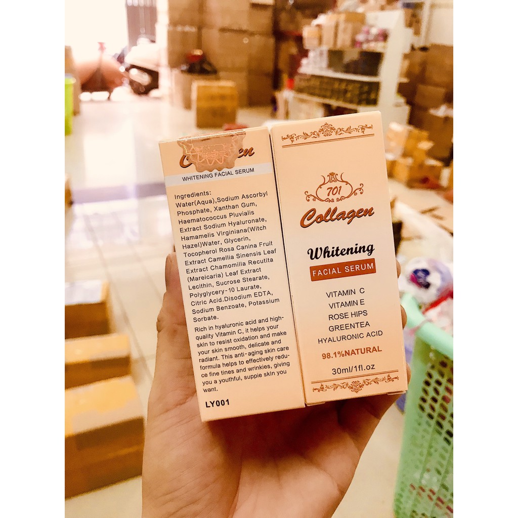 ( chính hãng, TEM ĐỎ) SERUM DƯỠNG TRẮNG DA GIẢM THÂM NÁM COLLAGEN PLUS VIT E, dòng tem đỏ 5 sao