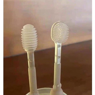 Sét Rơ Lưỡi + Bàn Chải Silicon Cho Bé 0-18 Tháng