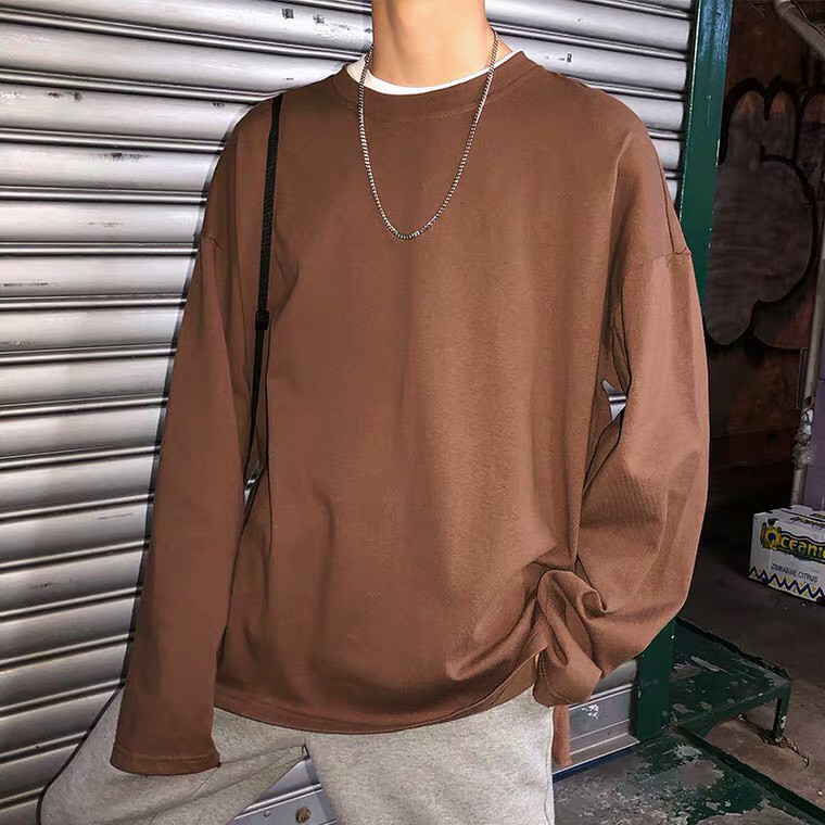 Áo Longsleeves xẻ tà ⚡𝐗𝐚̉ 𝐊𝐡𝐨 - 𝐆𝐢́𝐚 𝐆𝐨̂́𝐜⚡  Áo nam nữ dài tay oversize trơn Unisex